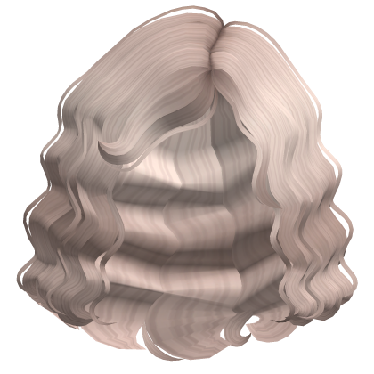 Short Cute Lush Curly Bob Hair (Platinum) Roblox item