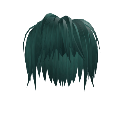 teal messy emo vkei hair Roblox item