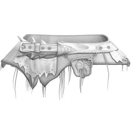 Emo Shredded Gothic Huntress Belt Skirt White thumbnail