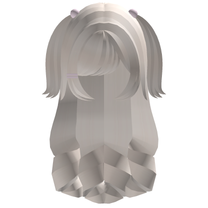 ♡ platinum long tuft cute kawai curly hair Roblox item