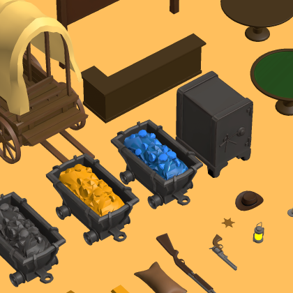  Textured Wild West Prop Pack
