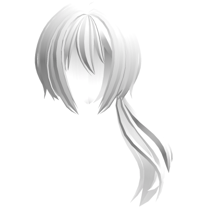 moe jfluffy anime flowy side ponytail white