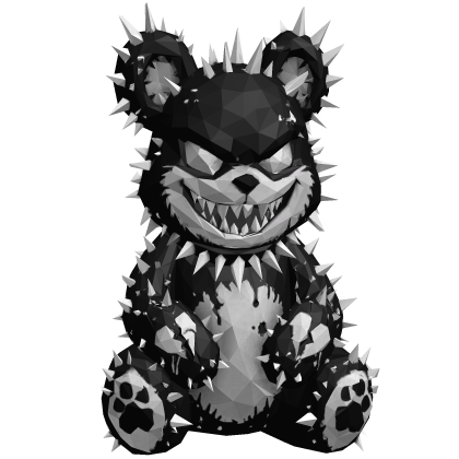 Urso espinho Preto com  branco