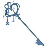 Light Blue Heart key