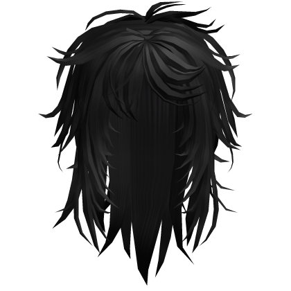 Vkei Long Messy Razor Cut Hair (Black)