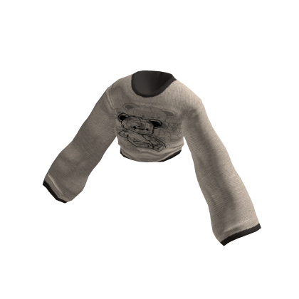 Beige Oversized Bear Top