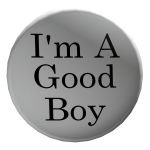Good Boy Button - White