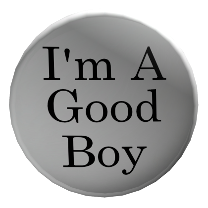 Good Boy Button - White thumbnail