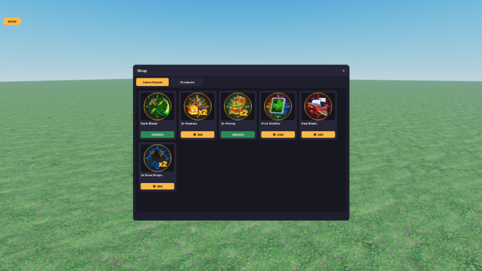 Gamepass & Dev Product Shop preview 1