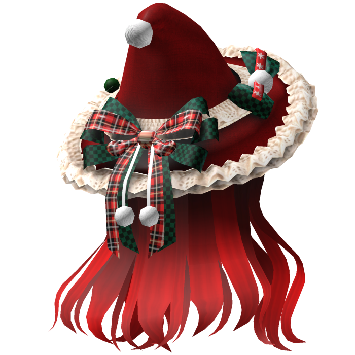 Beautiful Christmas hat hairstyle (Red)