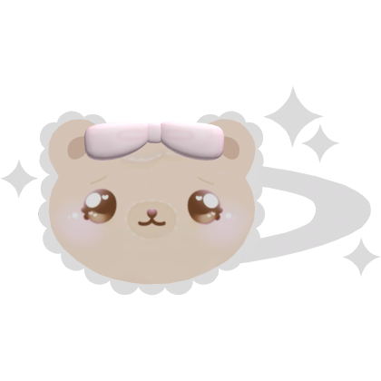 Cute Dreamy Tan Bear Hair Clip Roblox item