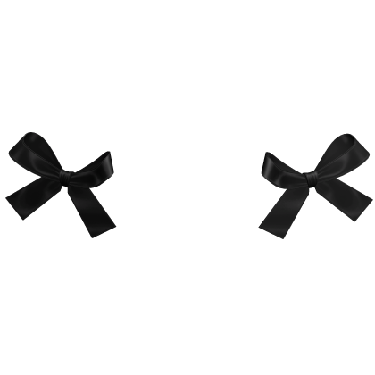 Cute Black Coquette Bows Roblox item