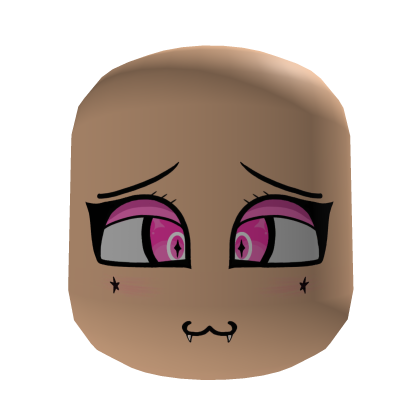 Rosto de Vampiro Kawaii Rosa