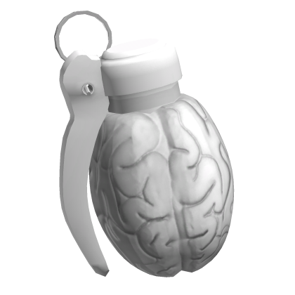 (1.0) White Brain Grenade Explosive Keychain Roblox item