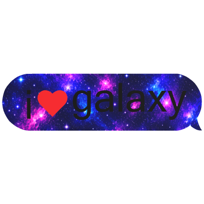 i heart galaxy Text