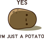 bucket of potatoes