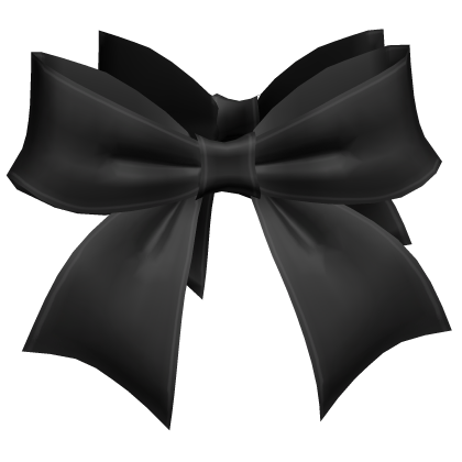 Black Stylish Cute Side Hair Bow Ribbons Roblox item
