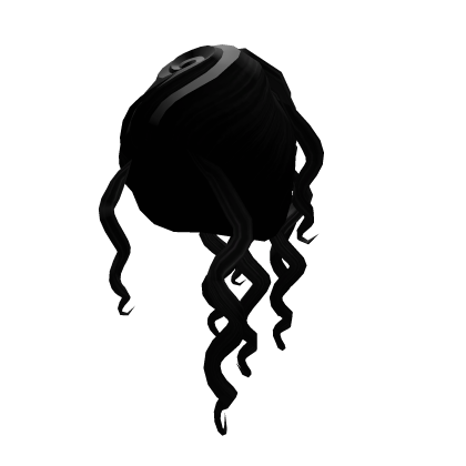 Swirly & Curly Updo in Black Roblox item