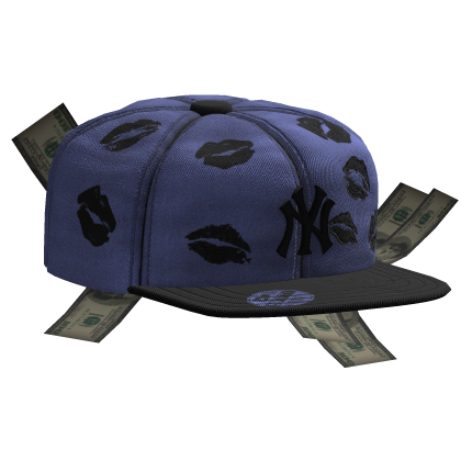 Sideswept Fitted Blue Money Cap