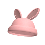 Cute Pink Fuzzy Bunny Beanie