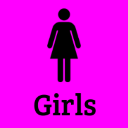 Girls Bathroom Sign Roblox decal