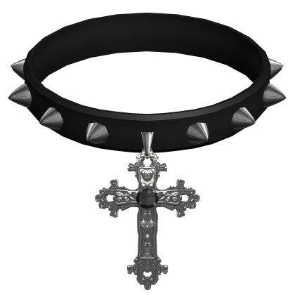 ♰ spiked cross choker 3.0 ♰ thumbnail
