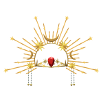 Royal Ruby Celestial Crown with Golden Halo