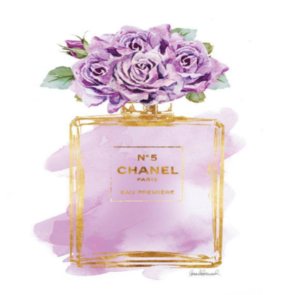 Chanel Perfume Purple with Flowers Roblox decal