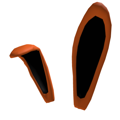 Halloween Bunny Ears Orange and Black