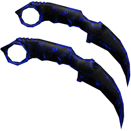 [PBR] Blue and Black Gothic Dual Karambits