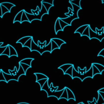 Cyan Glowing Bats