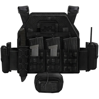 Realistic Tactical Ops Vest Black Camo Military | Roblox Item - Rolimon's