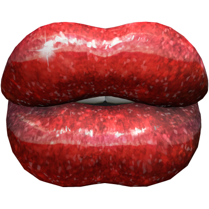 Huge Lips Red Sparkle Baddie Big Duck Y2K Doll