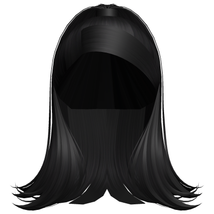 Long Sleek Baddie Ponytail in Black Roblox item