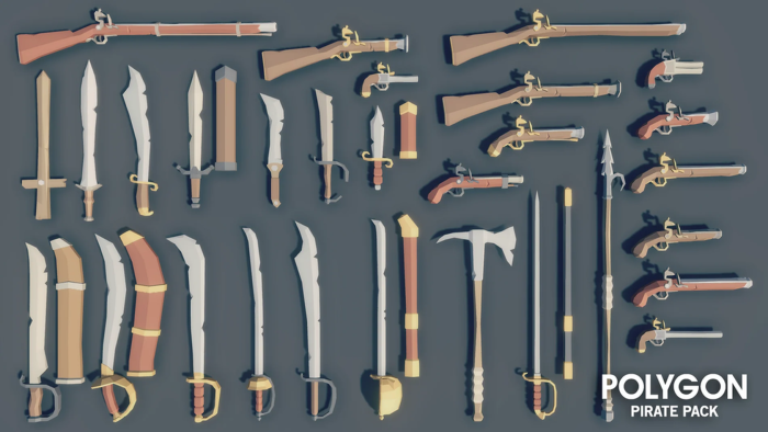 Polygon Pirate Weapons preview 1