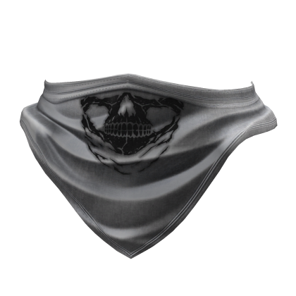 White Skull Neck Scarf Face Mask Roblox item