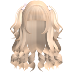 ♡ FREE : orange pretty princess long curly hair