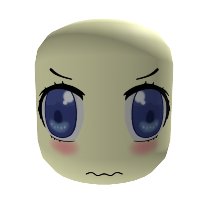 (Pale yellow) Cutesy tsundere angry anime face thumbnail