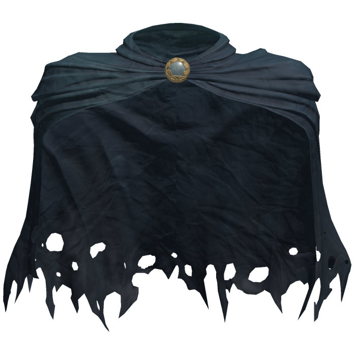 Worn Distressed Blue Paladin Cloak