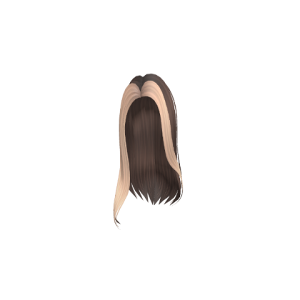 White and brown hair Roblox decal