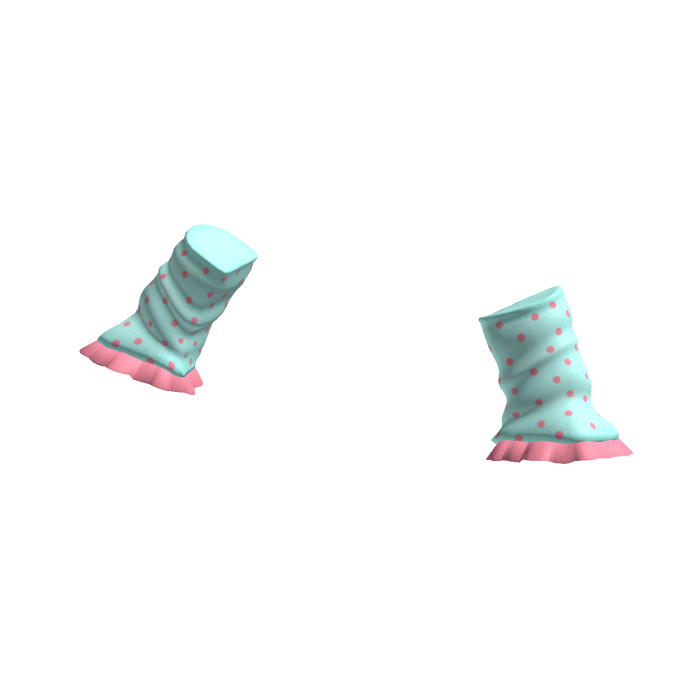Polka Dot Arm Warmers (blue & pink) ♡