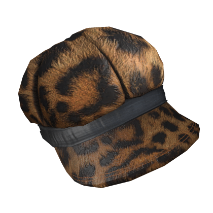 Leopard Print Newsboy Cap Roblox item