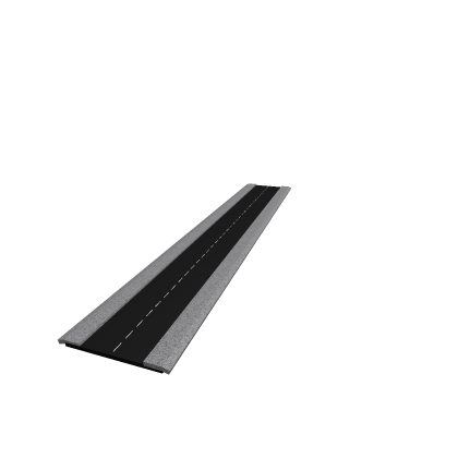 Realistic piece of road