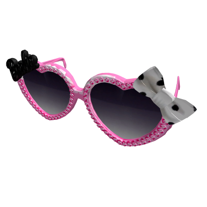 Hot Pink Rhinestone Heart Shades