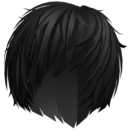 messy black cute vampire emo anime boy hair