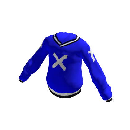 X Blue White Cross Hoodie ✔️ thumbnail