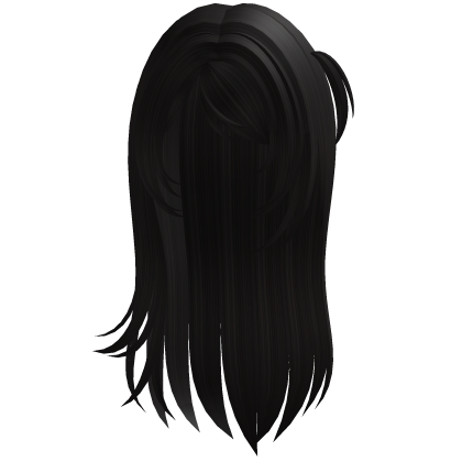 Egirl Windy Hair with Side Ponytail in Dark Brown Roblox item