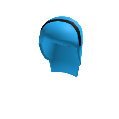 Blue hair with black headband