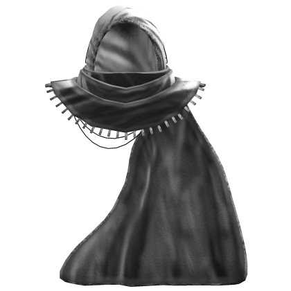 White Worn Hooded Scarf Cape Roblox item
