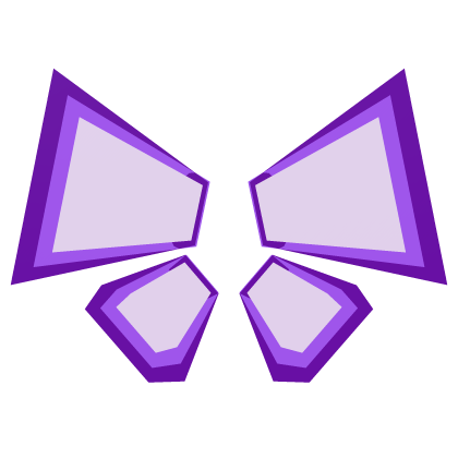 Purple digital blocky butterfly wings